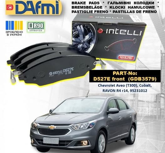 Розширення асортименту - колодки для всесвітньої моделі GM – Chevrolet Aveo-Cobalt-Sonic